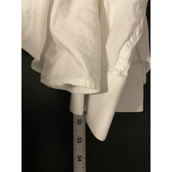 Jared Lang Mens Shirt Size 3XL White Long Sleeve Button Up Contrast Cuff Preppy - Picture 7 of 8